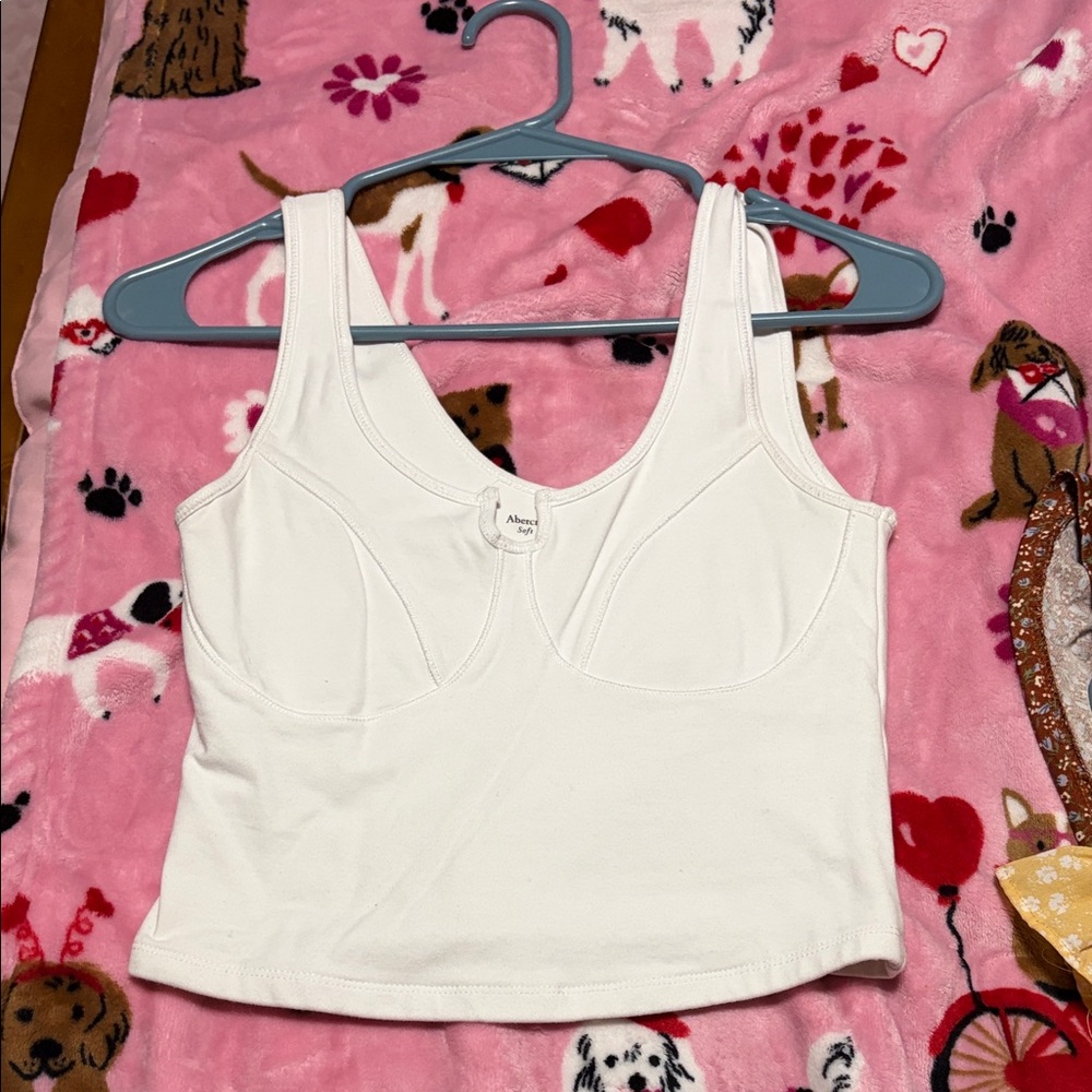 Abercrombie & Fitch White Soft Tank Top